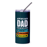 Awesome Dad Checklist Tumbler for Dads Drinkware Product